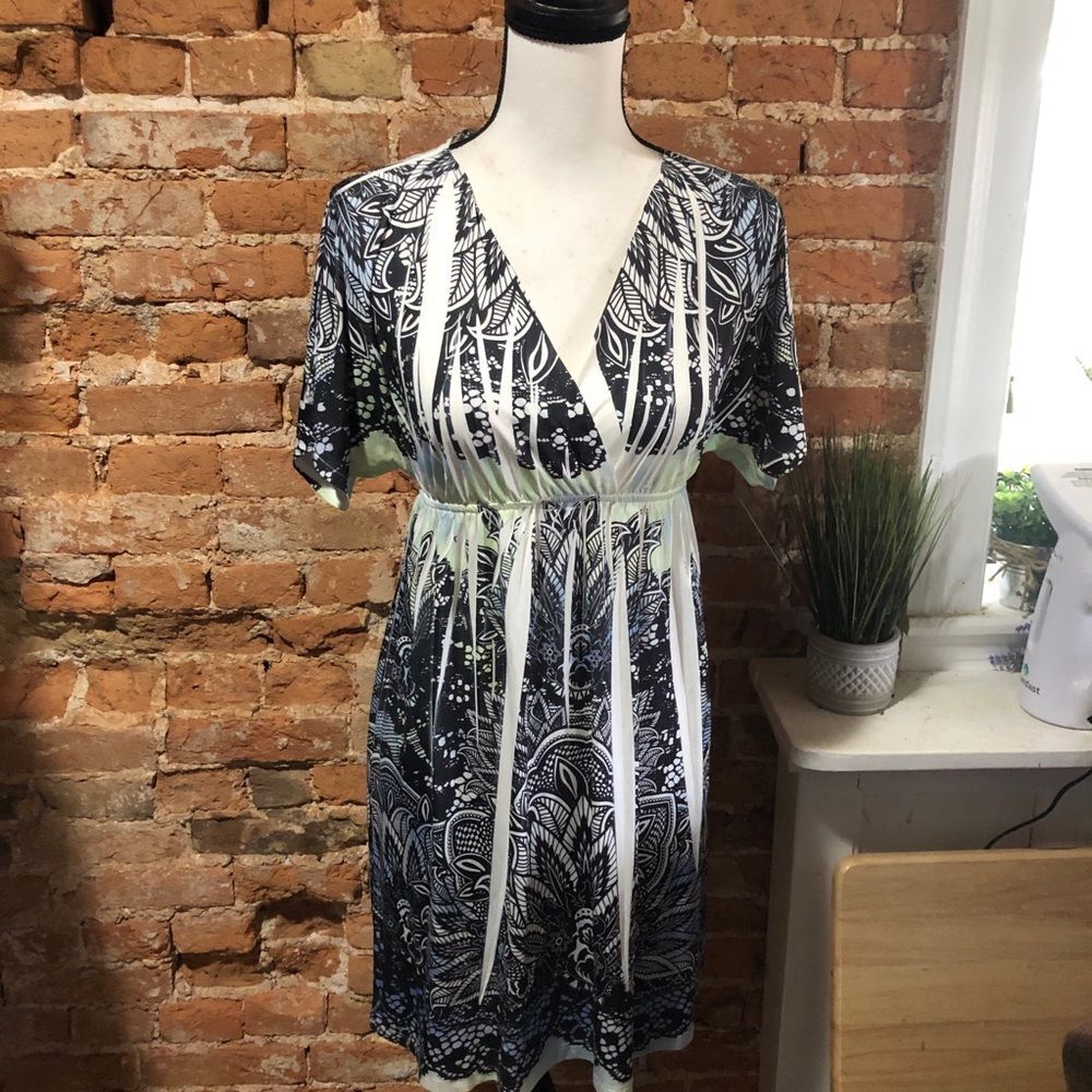 NEEDLE & THREAD V-NECK DRESS WOMENS SMALL